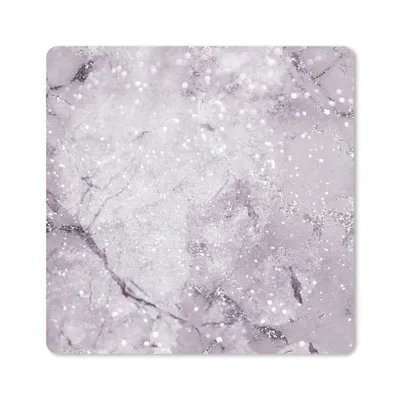 Obrázok produktu pre Podložka pod myš - Mramor - trblietky - fialová - 30x30cm - Rohožka pod myš