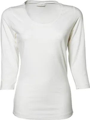 Immagine prodotto di Tee Jays 460 | Maglietta donna manica 3/4 elasticizzata - Colore: Bianco - Taglia: L