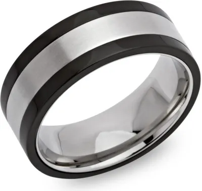 Produktbild von Unique Ring Edelstahl schwarz ionisiert R9123