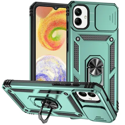 Obrázek produktu pro Pouzdro pro Samsung Galaxy A05 dvouvrstvé pouzdro s posuvným krytem kamery a prstencovým stojánkem zelené