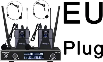 Obrázok produktu pre Bezdrôtový mikrofónový systém UHF, podpora dvoch mikrofónov, dosah viac ako 30 metrov, FB-U35H2-EU-2