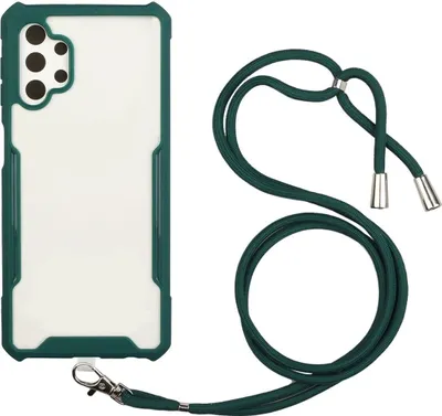 Produktbild von König Design Hülle kompatibel mit Samsung Galaxy A32 5G Kunststoff Handykette Cover - Case Handyhülle Grün