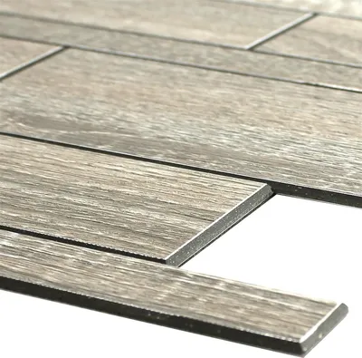 Produktbild von Holzoptik Mosaikfliesen Richland Selbstklebend Grau