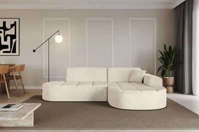 Produktbild von ALTDECOR Ecksofa in L- Form TARO-L1 - 243x171x79,5 cm Beige - Corner Sofa Bett Eckcouch Couch Wohnlandschaft Cauchsofa