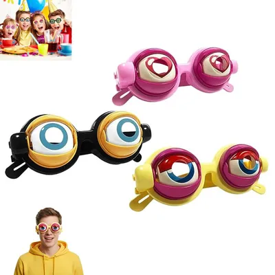 Produktbild von 3er Set Kinderspielzeug-Brillen – Lustige Partylbrillen, Scherzartikel & Karnevalszubehör für Halloween, Weihnachten & Kindergeburtstag