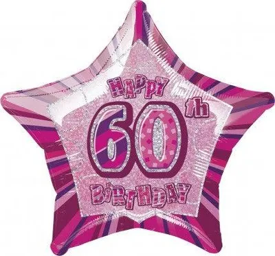Produktbild von Unique Party 55115, Spielzeugballon, Folie, Pink, Geburtstag, Stern, 50,8 cm