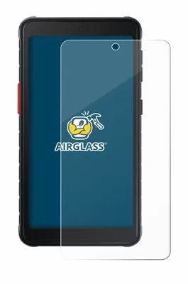 A screen protector is shown placed over a smartphone.
