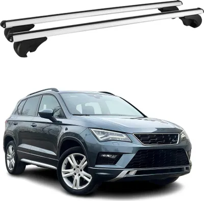 Obrázok produktu pre Strešný nosič Základný nosič pre Seat Ateca 2016-2025 75 kg hliník strieborný 2 diely