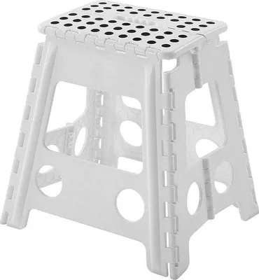 Produktbild von Famanu Klapphocker Weiß - Faltbar, ideal für Reisen