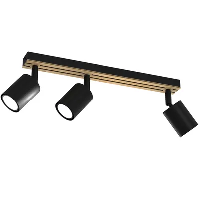 Immagine prodotto di LUMINEX lampada illuminazione Spot Terra linea soffitto nero ruotabile 3
