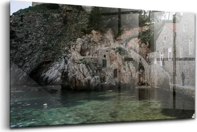 Obrázok produktu pre Obraz z tvrdeného skla - Maľovanie Stien - Temperované Sklo - 140x70 cm - Dubrovnícka štvrť
