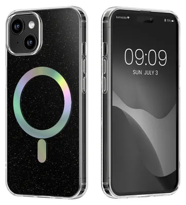 Produktbild von kwmobile Hülle kompatibel mit Apple iPhone 15 Handyhülle - Hard Case mit TPU Bumber - Schutzhülle kompatibel mit MagSafe - Kameraschutz - Transparent