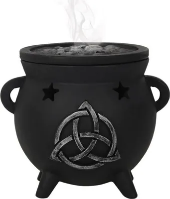 Produktbild von Hexenkessel Räucherkegelhalter mit Triquetra