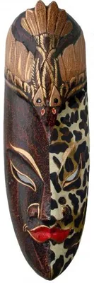 Zdjęcie produktu dla Maska Batik 50 cm, drewniana maska z Bali, maska ścienna