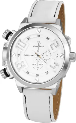 Produktbild von Excellanc Herrenuhr mit Kunstlederionsarmband