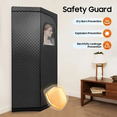 Produktbild von Tragbare Dampfsauna - Saunazelt Set für Zuhause - 1350 W - 9 Heizstufen - Digitale Steuerung - 5-teiliges Set