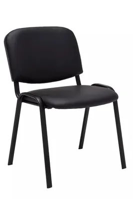 Produktbild von In And OutdoorMatch Besucherstuhl Gladys - Schwarz - Kunstleder - Stuhl - Konferenztisch - Kunstleder - Sitzhöhe: 44 cm