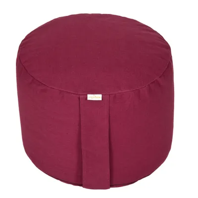 Produktbild von yogabox Meditationskissen Rondo Big BASIC - aubergine 35 x 35 x 25 cm Buchweizenschalen