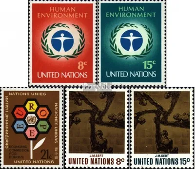 Produktbild von Briefmarken UNO - New York 1972 Mi 249-250,251,252-253 (kompl.Ausg.) postfrisch Sondermarken