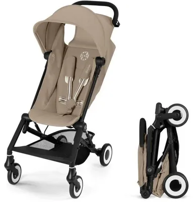 Produktbild von CYBEX Agis Ultrakompakt-Kinderwagen – 5 bis 22 kg (6 Monate bis 4 Jahre) – Leichtgewicht 6,3 kg – Flugzeugtauglich – Mandelbeige