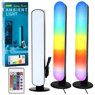 Immagine prodotto di Set di 2 lampade da scrivania RGB LED per gaming con telecomando.