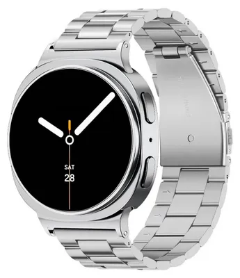 Produktbild von By Qubix Edelstahl-Gliederarmband - Silber - passend für Samsung Galaxy Watch 8 - 40 mm / 44 mm