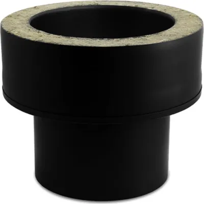 Produktbild von CONFUEGO Adapter von Einwandig auf Doppelwandig schwarz ø 150 mm