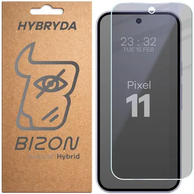 Produktbild von Hybridglas mit Privatschutzfilter für Google Pixel 11, Bizon Hybrid Shadow, Matt