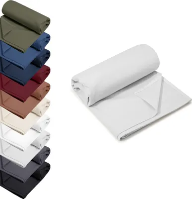Produktbild von Bettlaken ohne Gummizug 140x200 cm Haustuch 100% RENFORCE Baumwolle Betttuch Tischdecke, Farbe: Hellgrau