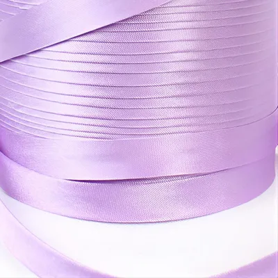Produktbild von Satin Schrägband | Breite 15 mm - gefalzt Rolle (132 Meter) Flieder