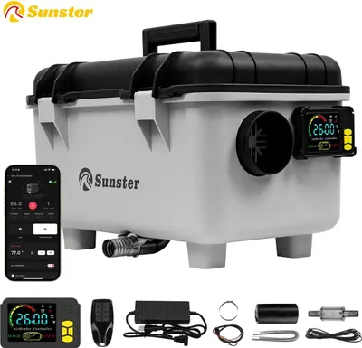 Obrázok produktu pre Dieselový parkovací ohrievač - TB30 prenosný - 8 kW - 12V/24V a 110-240V - Bluetooth/LCD/diaľkové ovládanie - 20-25 m² - 6 l nádrž - čierna