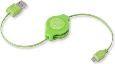 Image de ReTrak EUCABLEMICGN, 1 m, USB A, Micro-USB A, USB 2.0, Mâle/Mâle, Vert