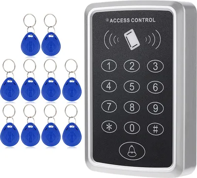 Obrázok produktu pre 125KHz Single Door Proximity RFID karta prístupového systému klávesnica zahŕňa 10ks ID Keyfobs