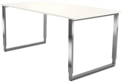 Produktbild von Schreibtisch Aveto Bügelgestell 160x80x68-82cm höhenverstellbar weiß