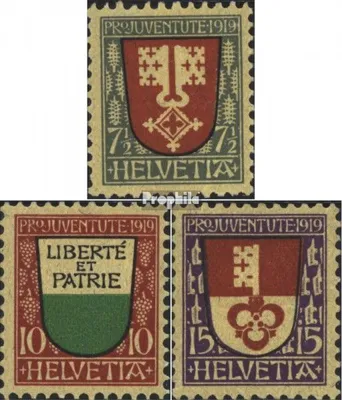 Produktbild von Briefmarken Schweiz 1919 Mi 149-151 (kompl.Ausg.) gestempelt Pro Juventute