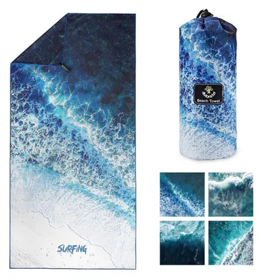 Produktbild von Mikrofaser Strandtuch Ultra Leicht Sandabweisend Schnelltrocknend Saugfähig 80 x 160 cm