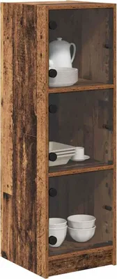 Zdjęcie produktu dla vidaXL Komoda wysoka z drewna postarzanego 35 x 37 x 109 cm z płyt drewnopochodnych