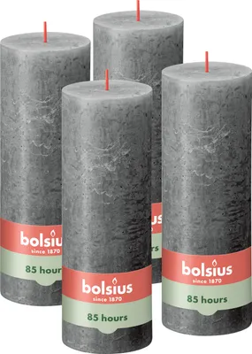Produktbild von Bolsius 4er Set Kerzen, 19cm, anthrazit