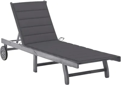 Immagine prodotto di Sedia da esterno - Sedia per piscina - Sedia prendisole - Legno massello di acacia - Schienale e poggiapiedi regolabili
