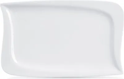 Image de Orion | Plat de service en porcelaine - Blanc - 28 X 18 Cm - Lavable en machine