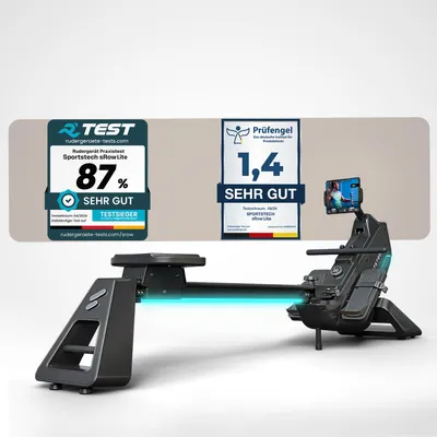 Produktbild von Sportstech sRow_Lite Rudergerät für Zuhause mit Magnetwiderstand, LED-Display, App, klappbar