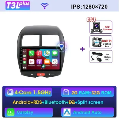 Obrázok produktu pre Android autorádio – 10-palcový dotykový displej – navigácia – bezdrôtové pripojenie CarPlay – kamera – čierna farba
