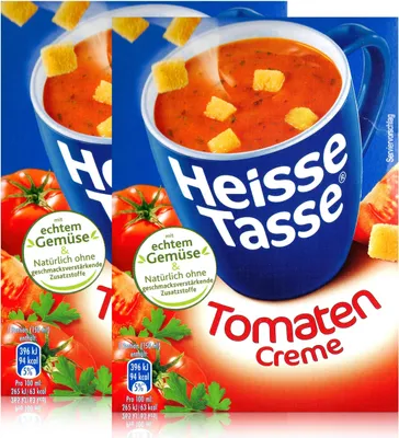 Produktbild von Heisse Tasse Tomaten Creme mit Croûtons 3 Beutel á 21g (2er Pack)