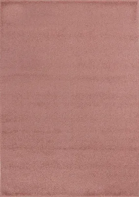 Image de Teppium Tapis 200x290 cm Rose, grand tapis à poils courts unis, design contemporain, support fiable pour maison ou bureau