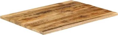 Produktbild von vidaXL Tischplatte 100x80x3,8 cm Baumkante Massivholz Raues Mangoholz