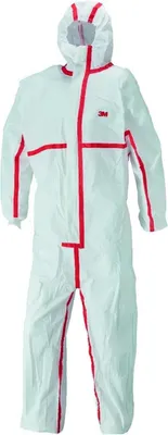 Produktbild von 3M Schutzanzug 4565, weiß/rot Typ 4/5/6 Gr. M