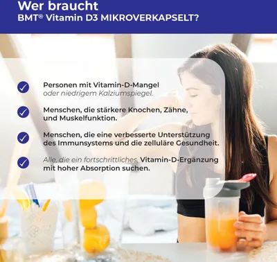 Produktbild von Biostile BMT® D3 Vitamin – Mikrokapslovaný vitamin D3 pro zdravé kosti a zuby