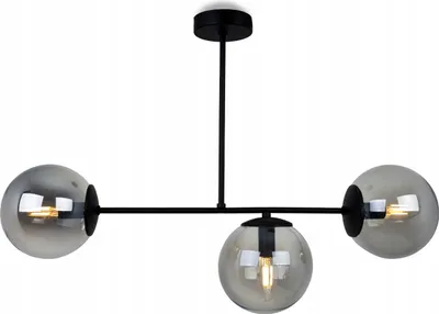 Produktbild von Elegante Loft Hängelampe – Deckenlampe Kronleuchter mit Glas Kugeln im Glamour Stil