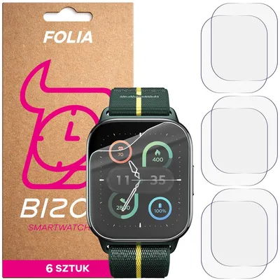 Produktbild von 6x Schutzfolie für den Bildschirm für Motorola Moto Watch Fit, Bizon Watch HydroFlex