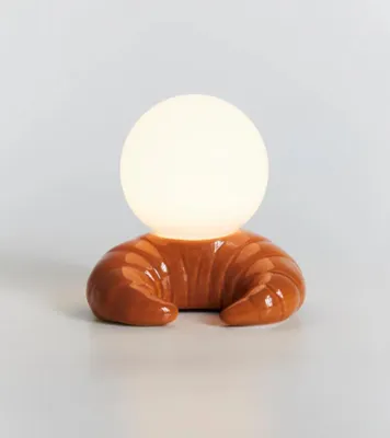 Immagine prodotto di Lampada da tavolo decorativa Croissant in Vetroceramica, luce calda, a batteria